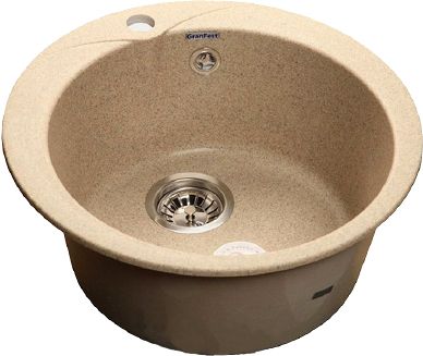 Мойка кухонная (круглая) GranFest Rondo GF-R480 песочный